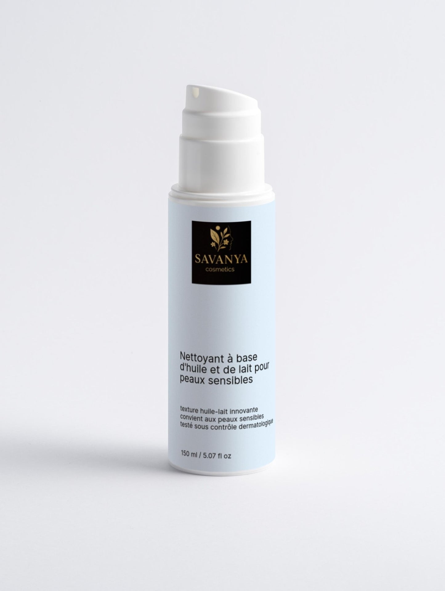 Nettoyant à base d'huile et de lait pour peaux sensibles - Savanya cosmetics
