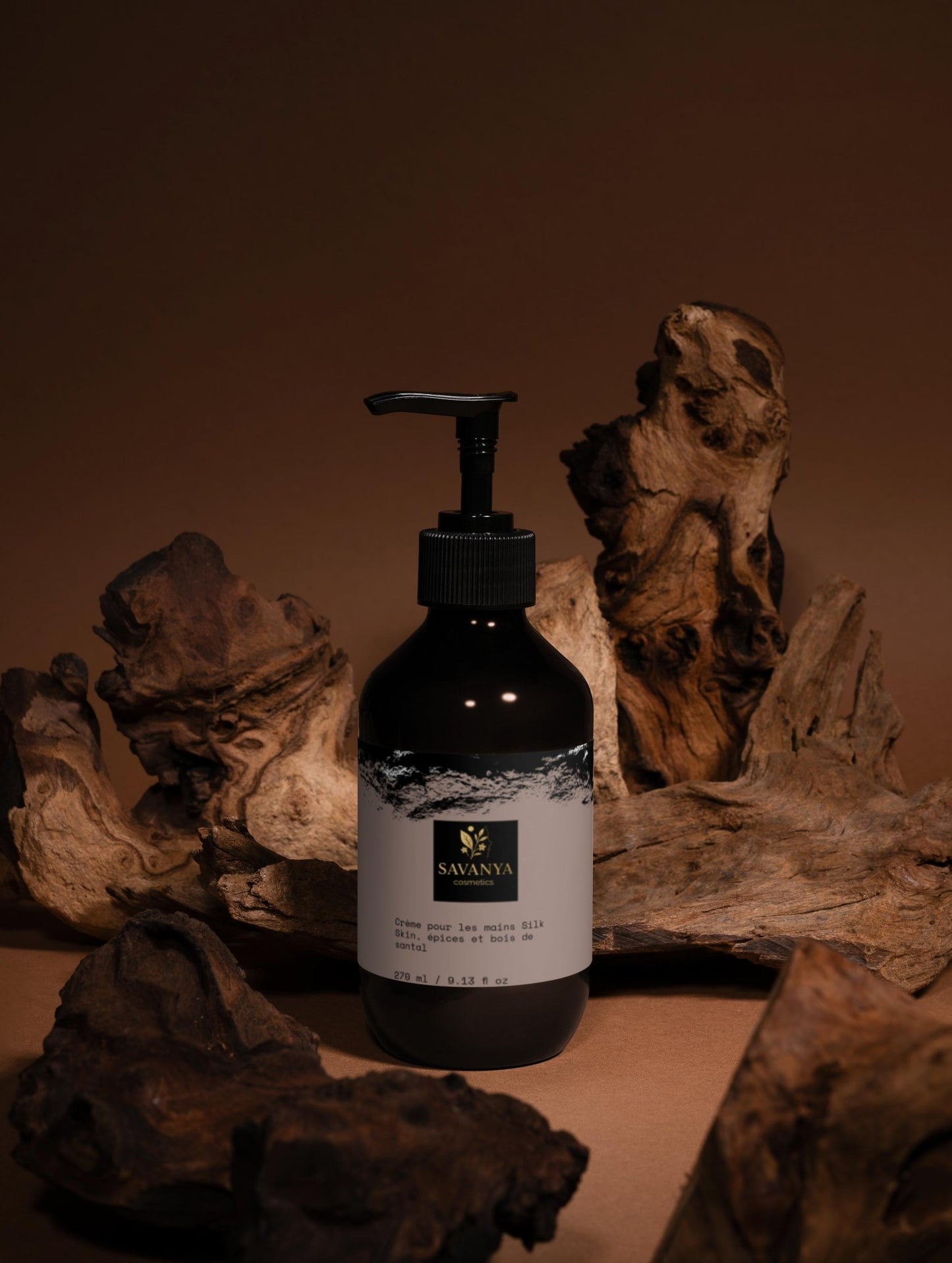 Crème pour les mains Silk Skin, épices et bois de santal - Savanya cosmetics