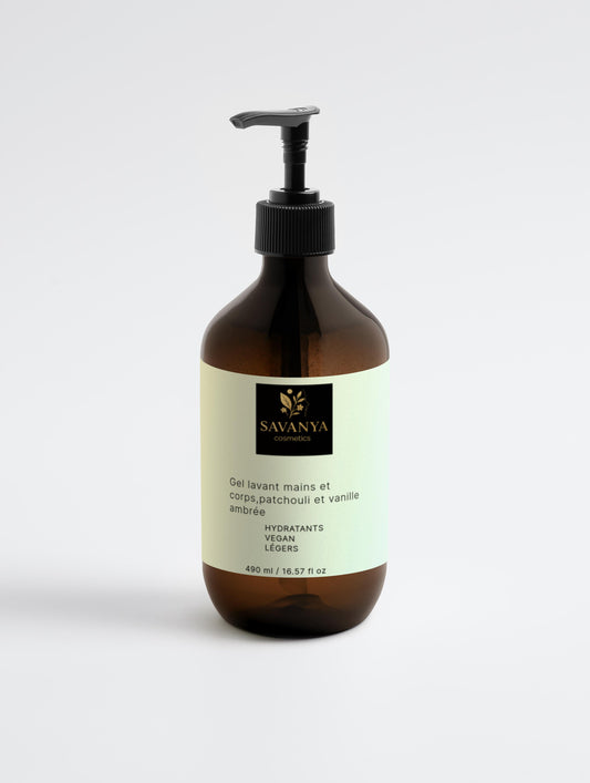 Gel lavant mains & corps, Patchouli & Amber Vanilla