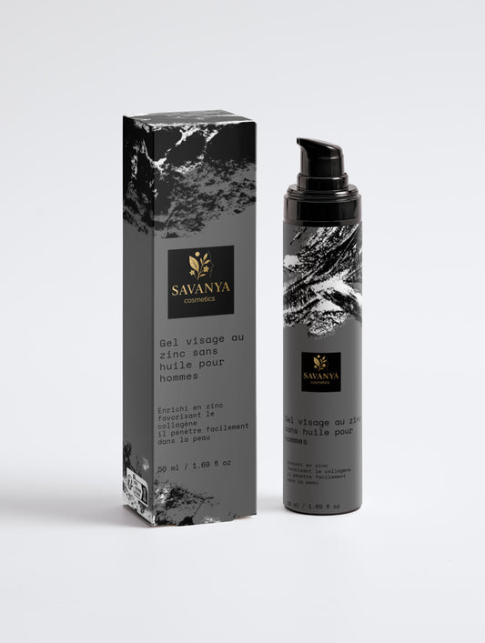 Gel visage au zinc sans huile pour hommes